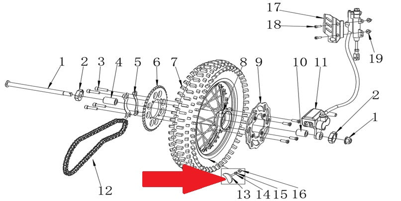 Anti Slide Part - RFN Thunder Pro 110cc Dirt Bike