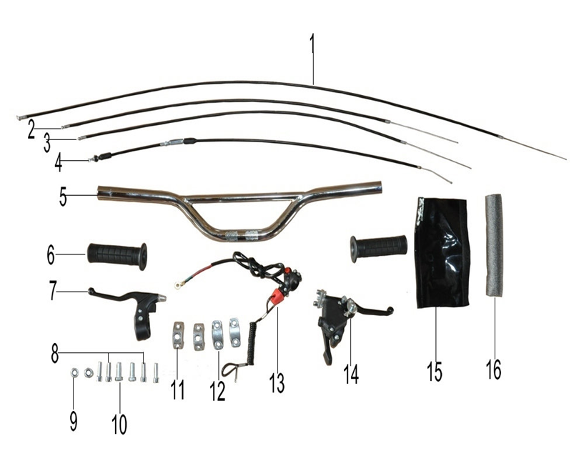 Brake cable, Right