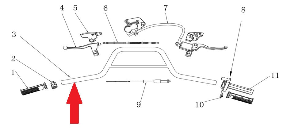 Handlebars - RFN Thunder Pro 110cc Dirt Bike