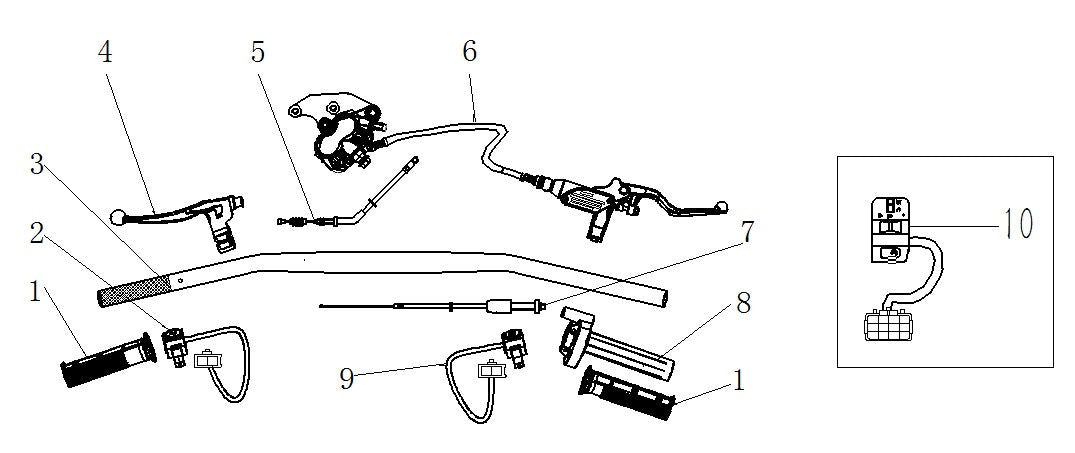 Start Switch Assembly - Thunder 250cc Dirt Bike