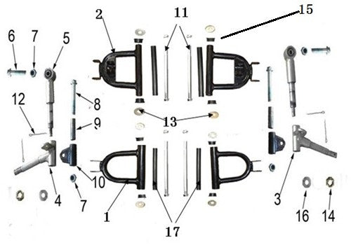 M14 Front Wheel Castle Nut
