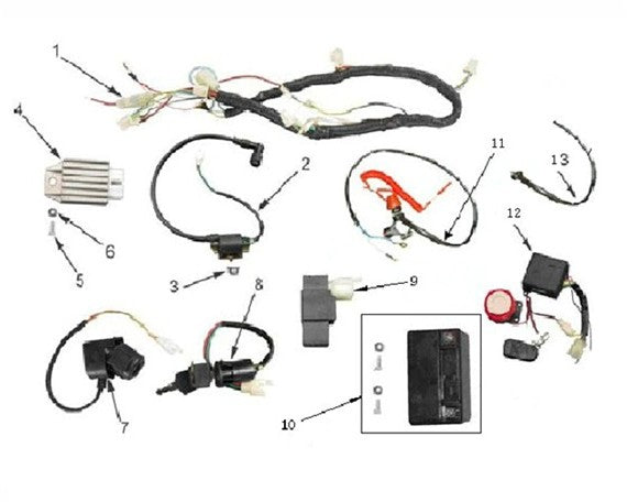 Orion 110cc Wiring Harness Loom
