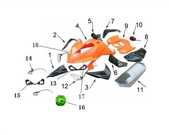 Front Fender (WHITE) 110cc Quad