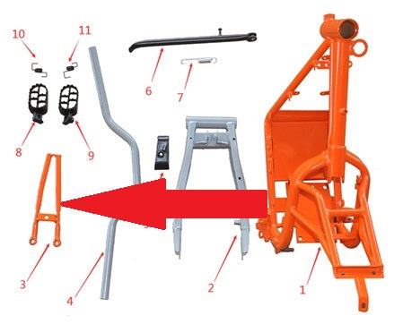 rear tail bracket - 1200w & 2000w Electric Dirt Bike