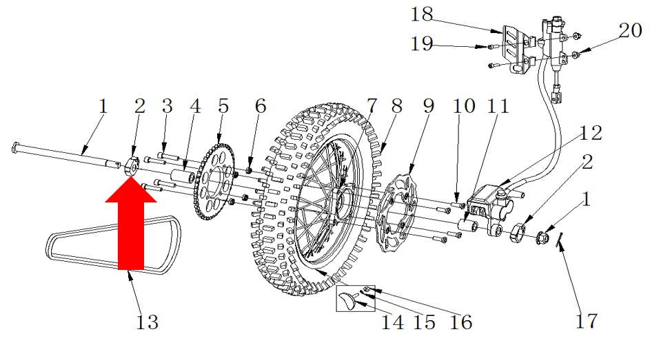 RXF Freeride Chain Adjuster