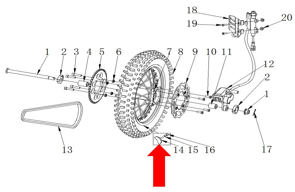 RXF Freeride The Skidproof Parts For Rear Wheel