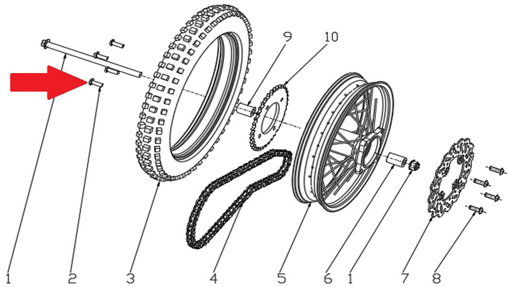 Screw - RFN 70cc / 110cc Thunder Dirt Bike