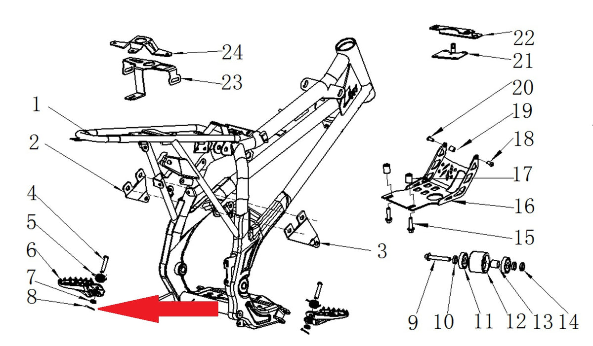 Split Pin (2.5 x 20mm) - RFN 125cc / 140cc Thunder Dirt Bike