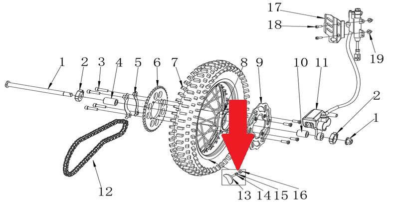 Spring Washer - RFN Thunder Pro 110cc Dirt Bike