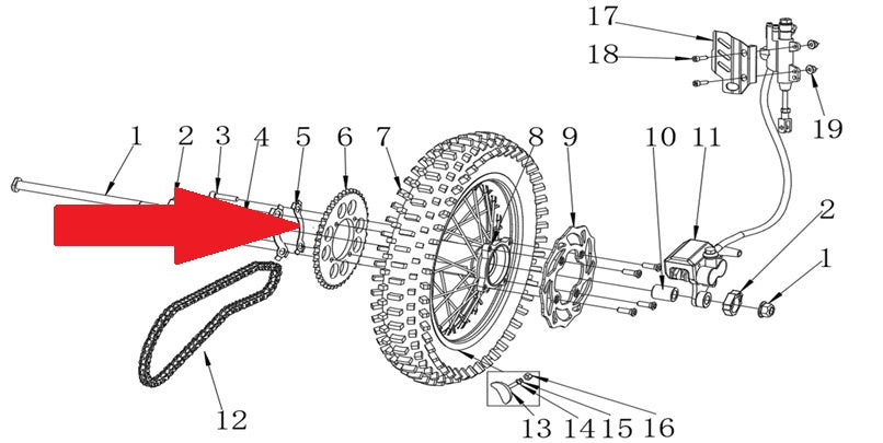Sprocket Lock Plate - RFN Thunder Pro 110cc Dirt Bike