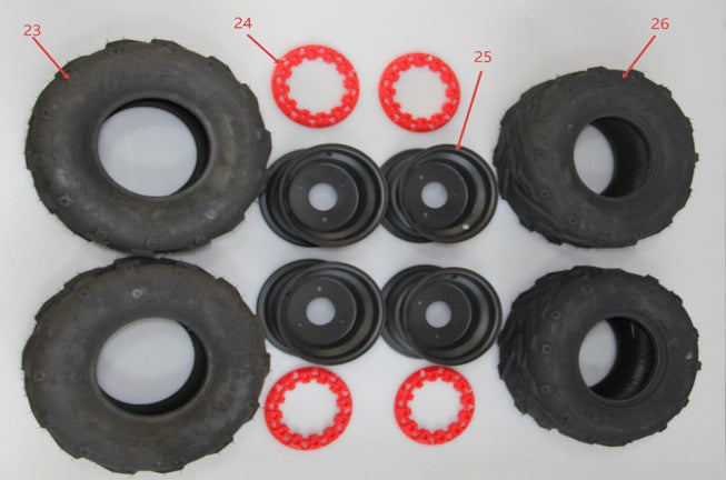 Front Tyre - Renegade Pro 1500w Quad Bike
