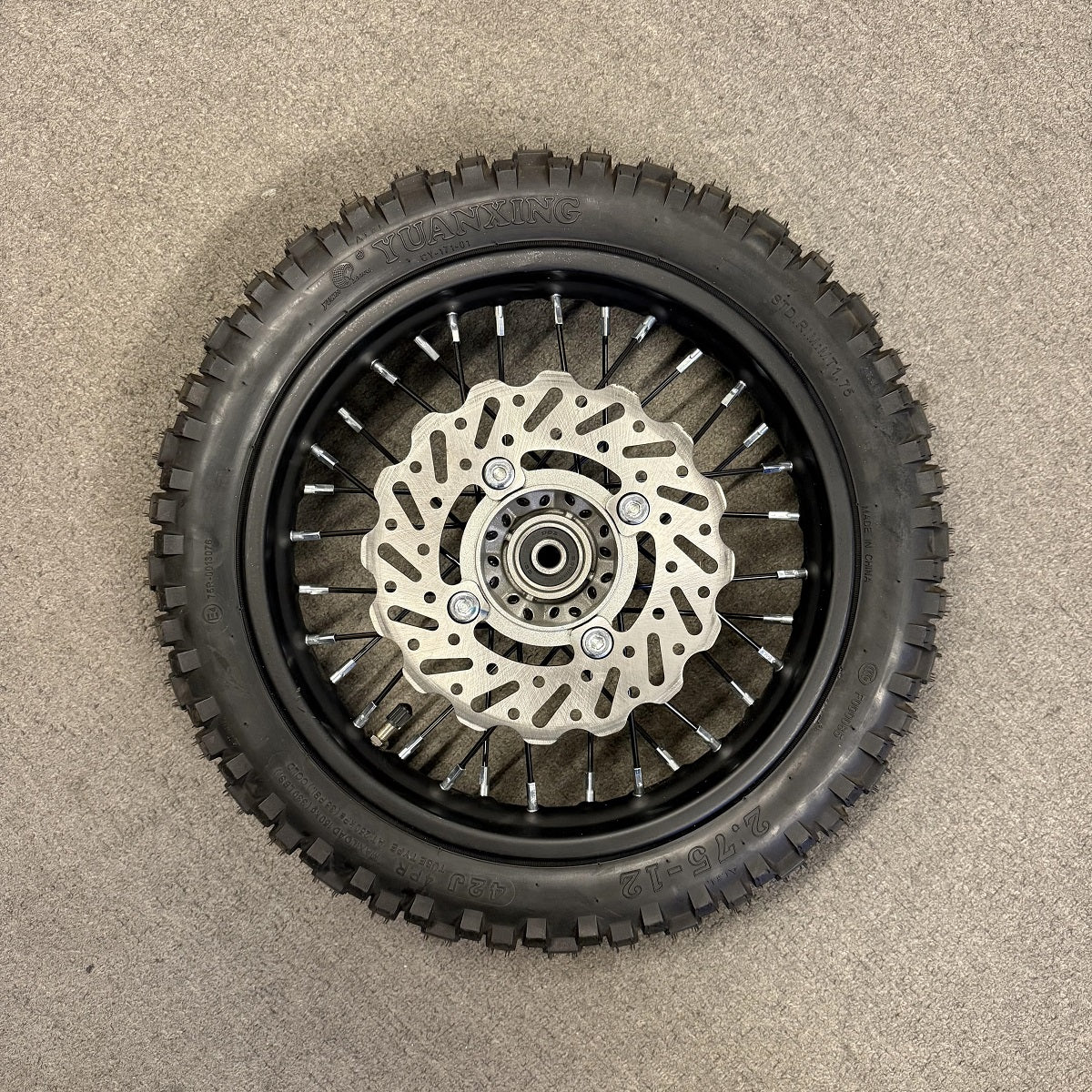 12" Front Wheel Rim & Tyre Assembly - RFN 70cc / 110cc Thunder Dirt Bike