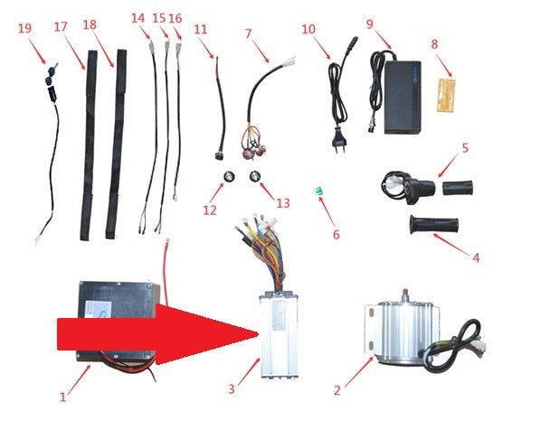 1200w 48v Brushless Controller - 1200w Electric Dirt Bike