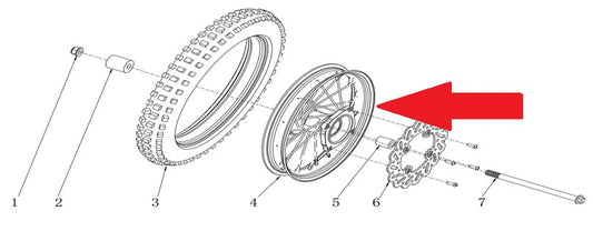 14" Front Rim - RFN Thunder Pro 110cc Dirt Bike