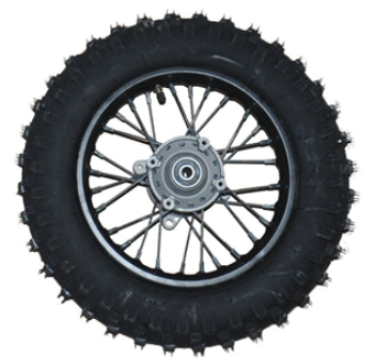 Rear Wheel & Tyre Assembly - 1200W Electric Dirt Bike