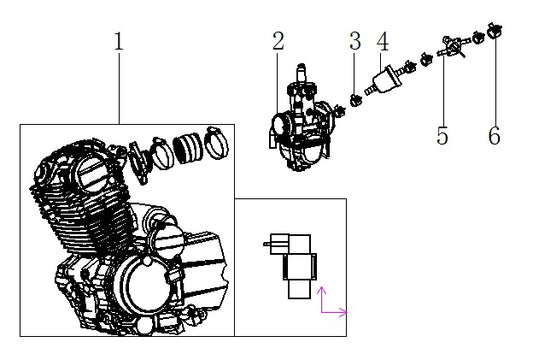 Carburettor Clips - Thunder 250cc Dirt Bike