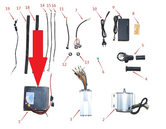 48V 14Ah Lithium Battery - 1200w Electric Dirt Bike