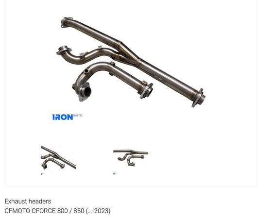Exhaust headers
CFMOTO CFORCE 800 / 850 (...-2023)