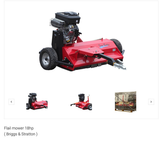 Flail mower 18hp
( Briggs & Stratton )