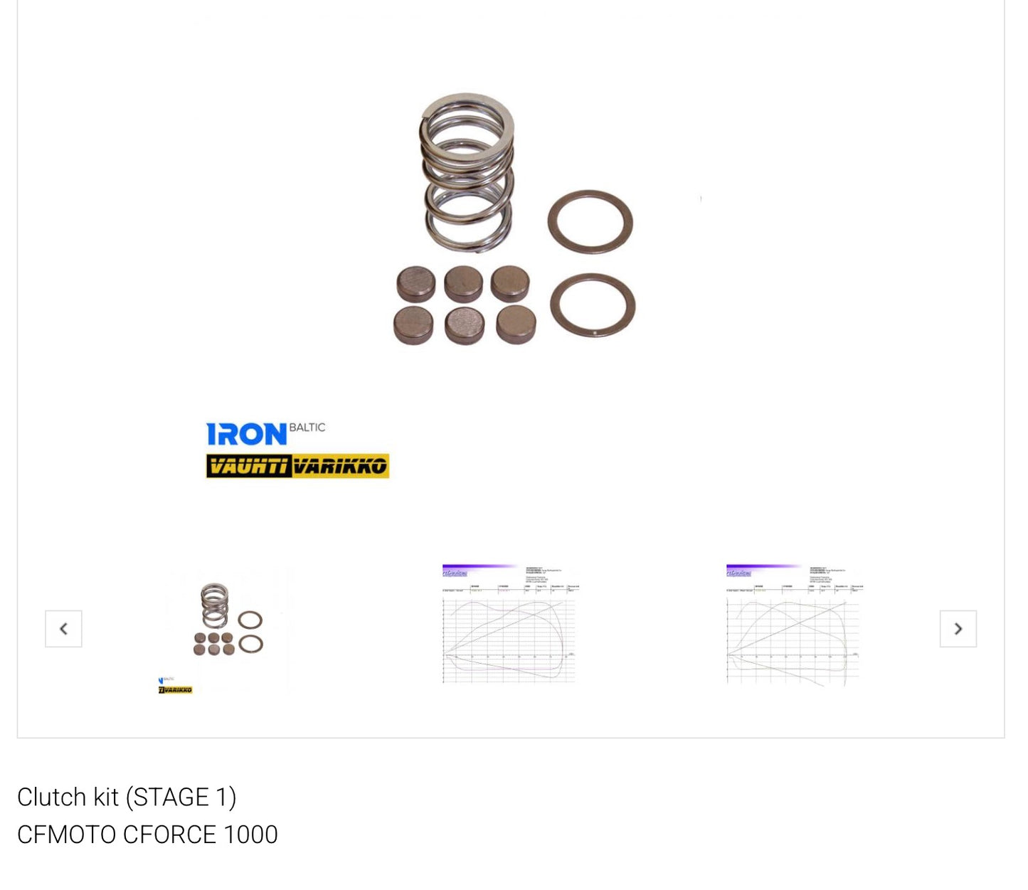 Clutch kit (STAGE 1)
CFMOTO CFORCE 1000