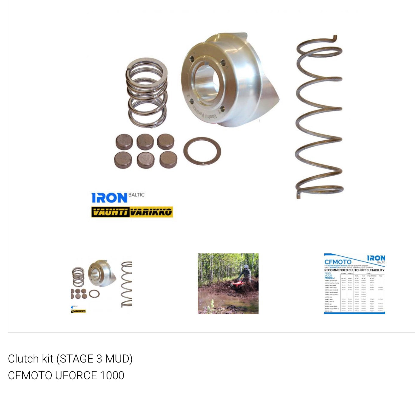 Clutch kit (STAGE 3 MUD)
CFMOTO UFORCE 1000