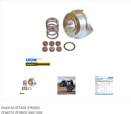 Clutch kit (STAGE 3 ROAD)
CFMOTO ZFORCE 950/1000