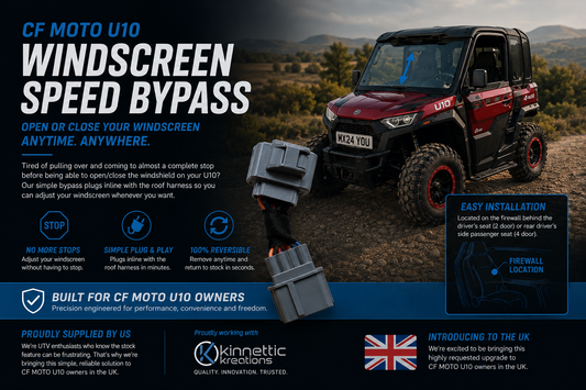 CF MOTO U10 Windscreen Speed Bypass – Plug & Play Harness