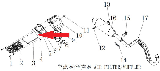 Air Cleaner Element - RFN 125cc / 140cc Thunder Dirt Bike