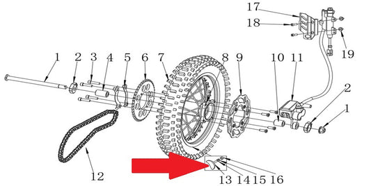 Anti Slide Part - RFN Thunder Pro 110cc Dirt Bike