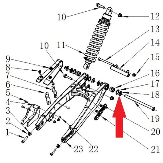 Bearing spacer RFN 125cc / 140cc Thunder Dirt Bike