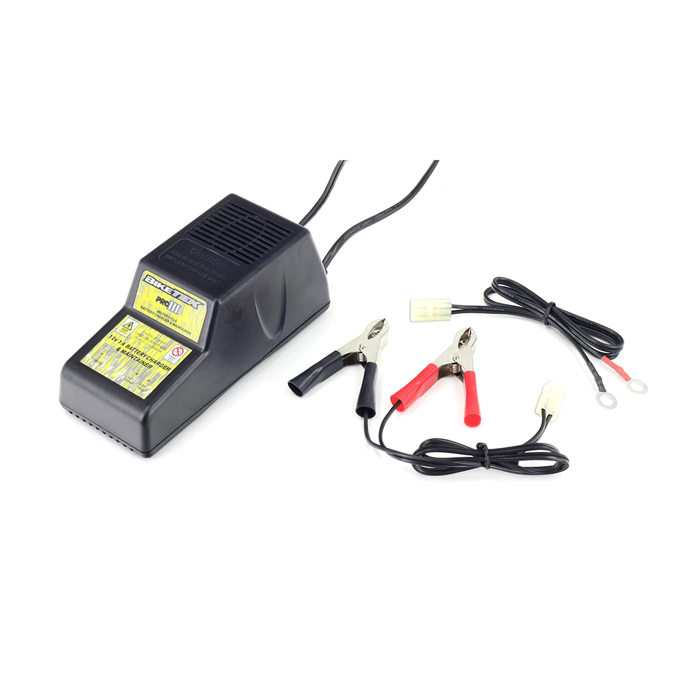 BIKETEK PRO-3 CHARGER 3 PIN 12V 1A (MALE CONNECTOR BLOCK)