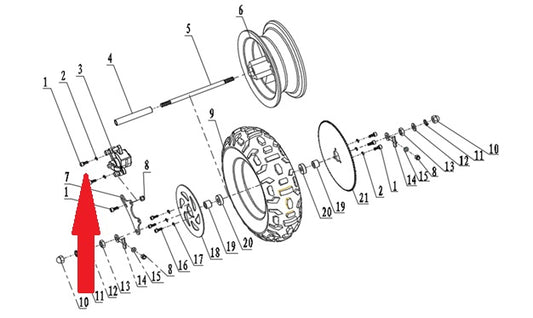 Bolt (M6 x 14mm) - 250w Monkey Bike