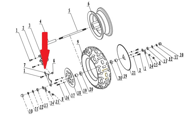 Brake Caliper Fixing Plate - 250w Monkey Bike