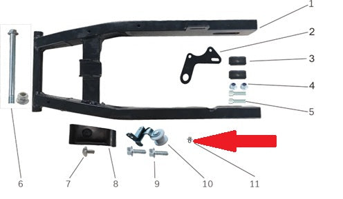 Brake Pipe Clamp - Storm 800w Dirt Bike