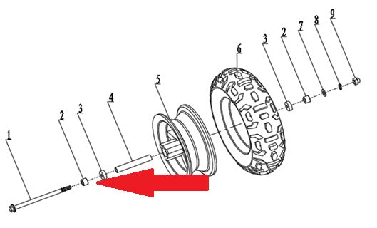 Bushing (10.5 x 15 x 13mm) - 250w Monkey Bike