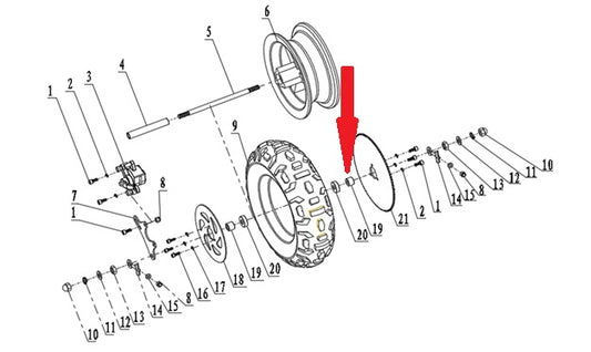 Bushing (10.5 x 18 x 14.5mm) - 250w Monkey Bike
