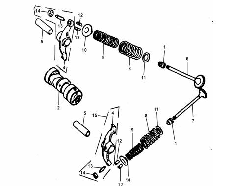 Camshaft Assembly - RFZ 125cc Jaguar