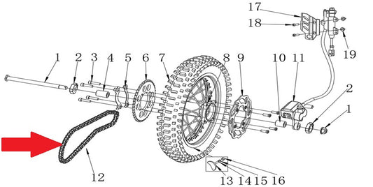 Chain 428 - RFN Thunder Pro 110cc Dirt Bike