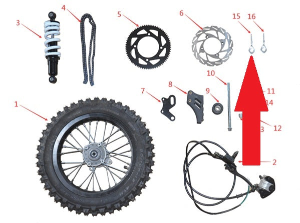 Chain Adjuster - 1200w & 2000w Electric Dirt Bike