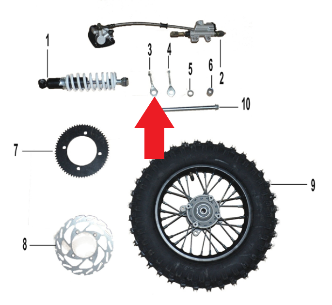 Chain Adjuster - 1200W Electric Dirt Bike