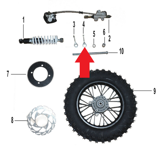 Chain Adjuster 1 - 1200W Electric Dirt Bike