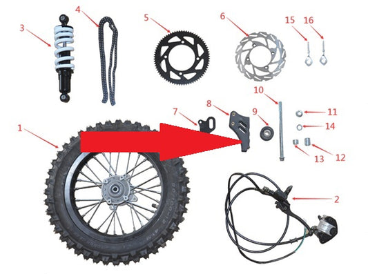 Chain Guide - 1200w & 2000w Electric Dirt Bike