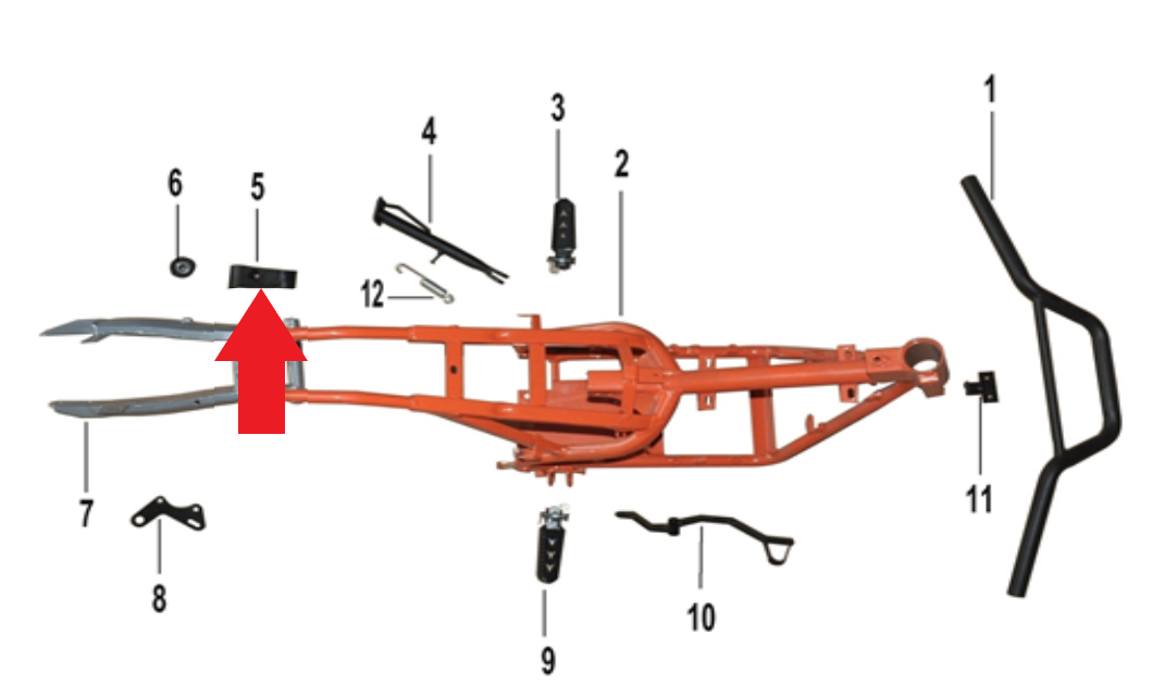 Chain Push Cover - 1200W Electric Dirt Bike