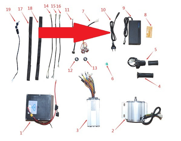 Charger Connect Line - 1200w & 2000w Electric Dirt Bike