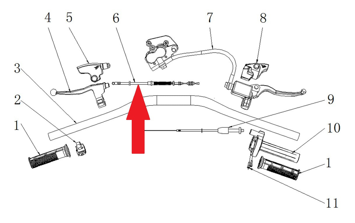 Clutch Cable - RFN 125cc / 140cc Thunder Dirt Bike