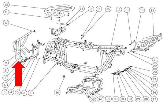Commander 180cc Front Bumper