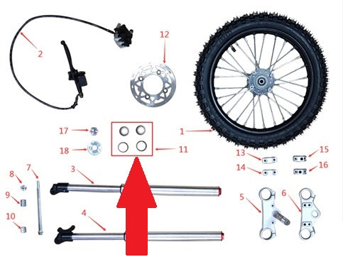 Cone Bearings (Pair) - 1200w & 2000w Electric Dirt Bike