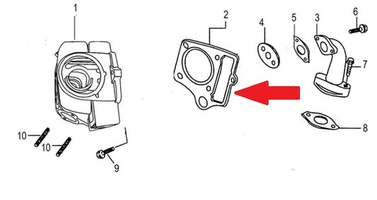 Cylinder Head Gasket - RFN 140cc Dirt Bike