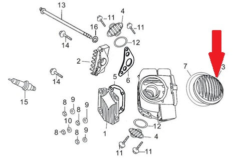 Cylinder Head Left Cover - RFN 140cc Dirt Bike