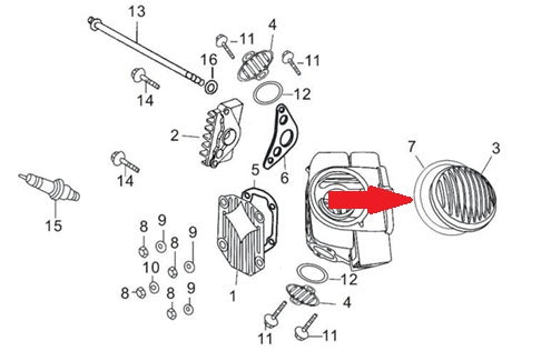 Cylinder Head Left Cover Gasket - RFN 140cc Dirt Bike